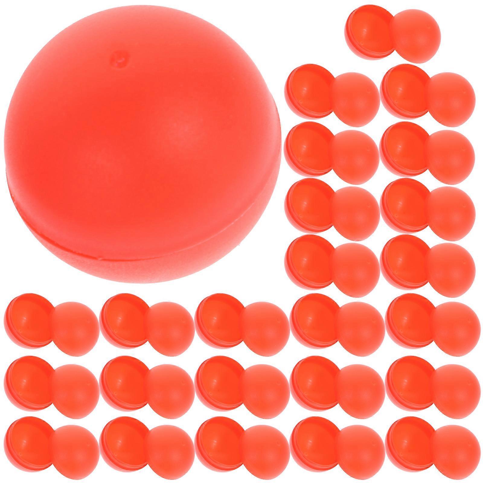 25pcs Lottery Balls Plastic Hollow Ball Table Activity Balls Pong Balls for Game Party Decoration 40mm Diameter Red