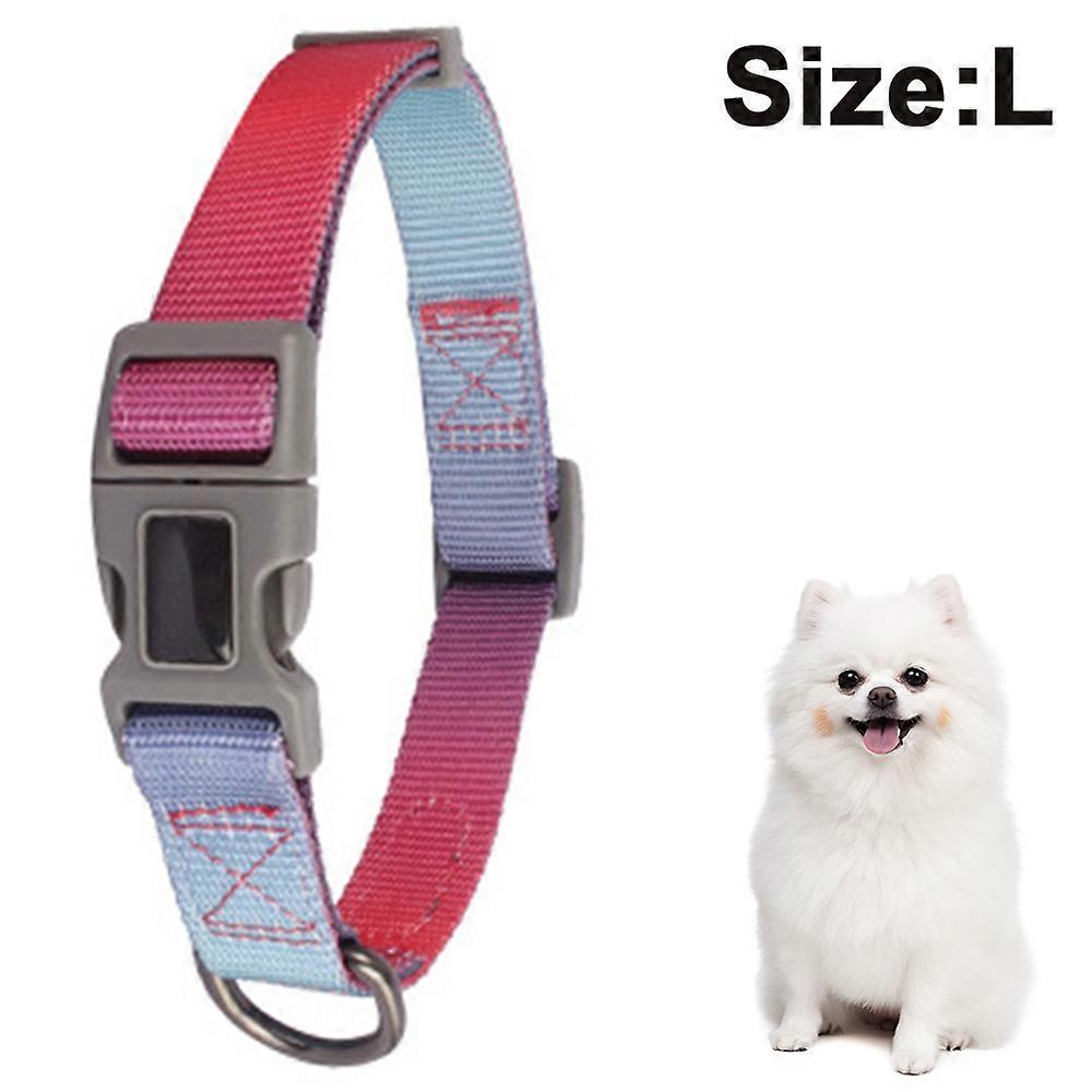Nylon Dog Collar with Comfortable Soft Lining Padded and Metal Buckle for Medium and Large Dogs