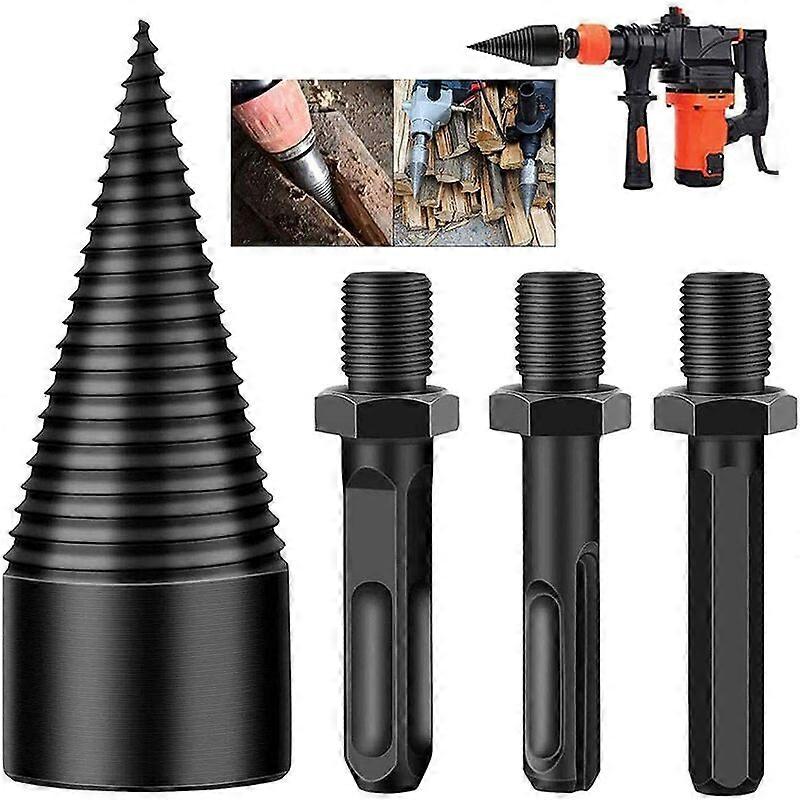 Log Splitter Drill Bit Set, Hand Drill Wood Cutter Tool(32mm/1.26inch)
