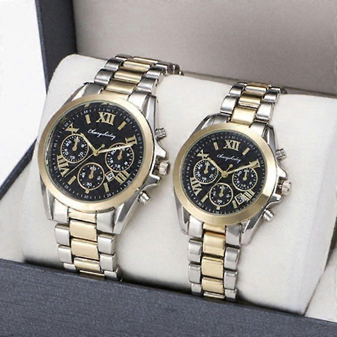 Top Lyx Älskare "Par Klockor-Guld & Svart