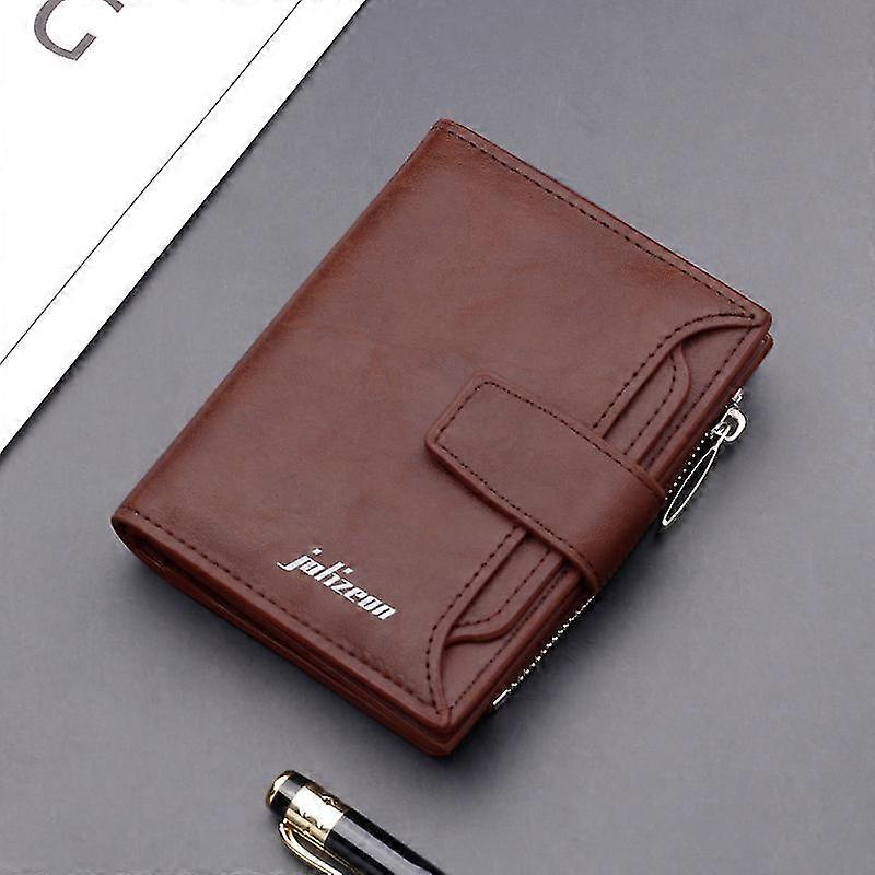 محفظة الرجال أسود / رمادي / بني / قهوة قصيرة ذكر حقيبة المال بو الجلود رجل الأعمال حامل بطاقة الائتمان محفظة القضية غلق بمشبك / سستة حقيبة