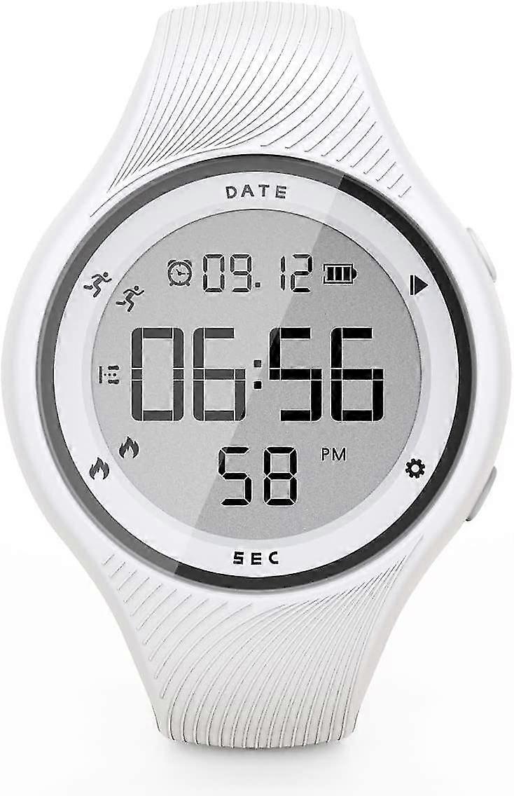 Digital Waterproof Pedometer Watch, Non-bluetooth Fitness Tracker, Step Counter, Distance, Vibrating