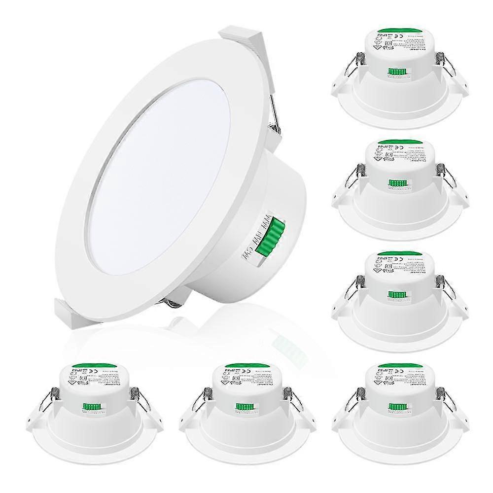 Led Dimmable Tri-color Recessed Downlight Ceiling Light Spotlight 6x