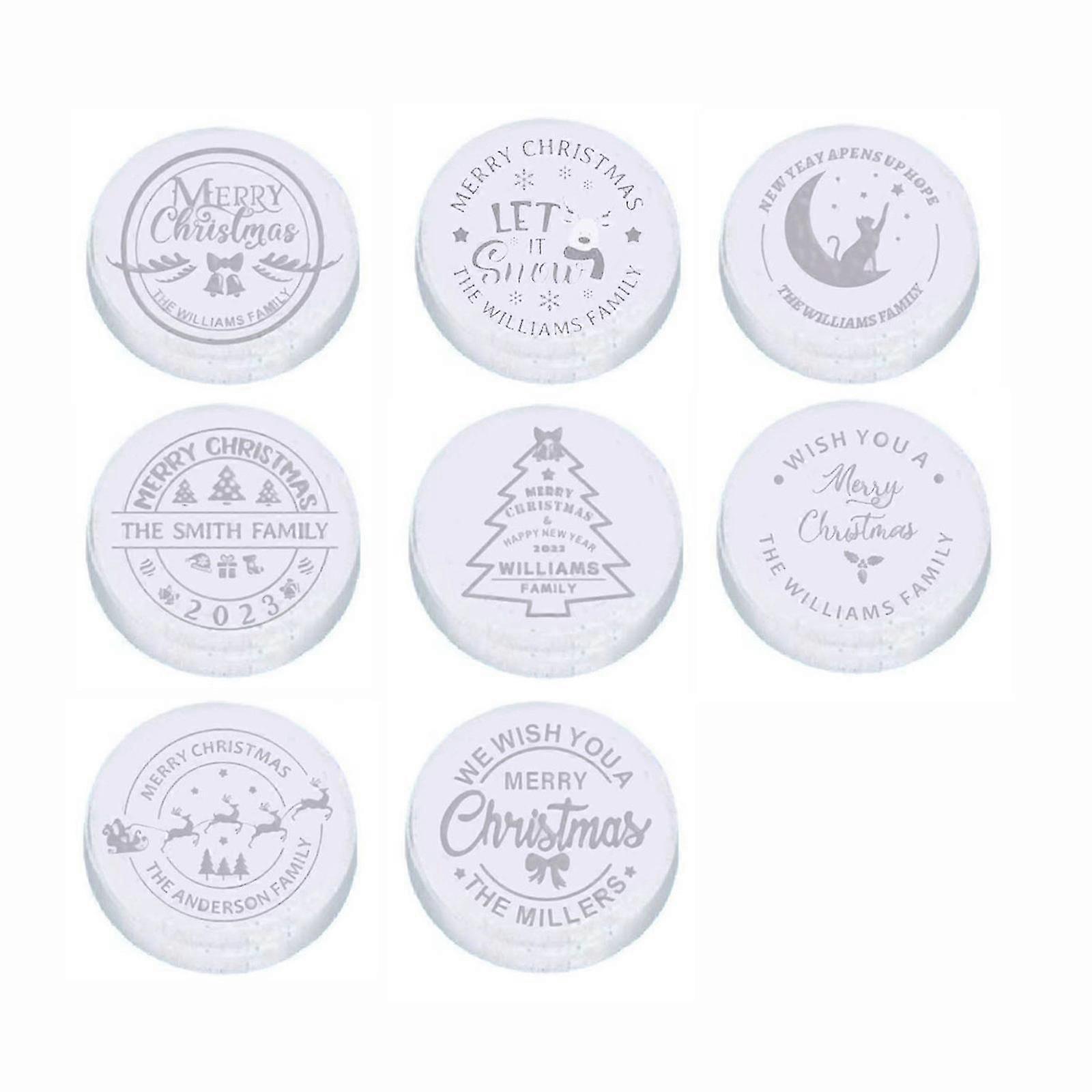 8pcs/set Personalized Cookie Stamps With Your Family Name Cookie Stamp Personalized Christmas-Yvan