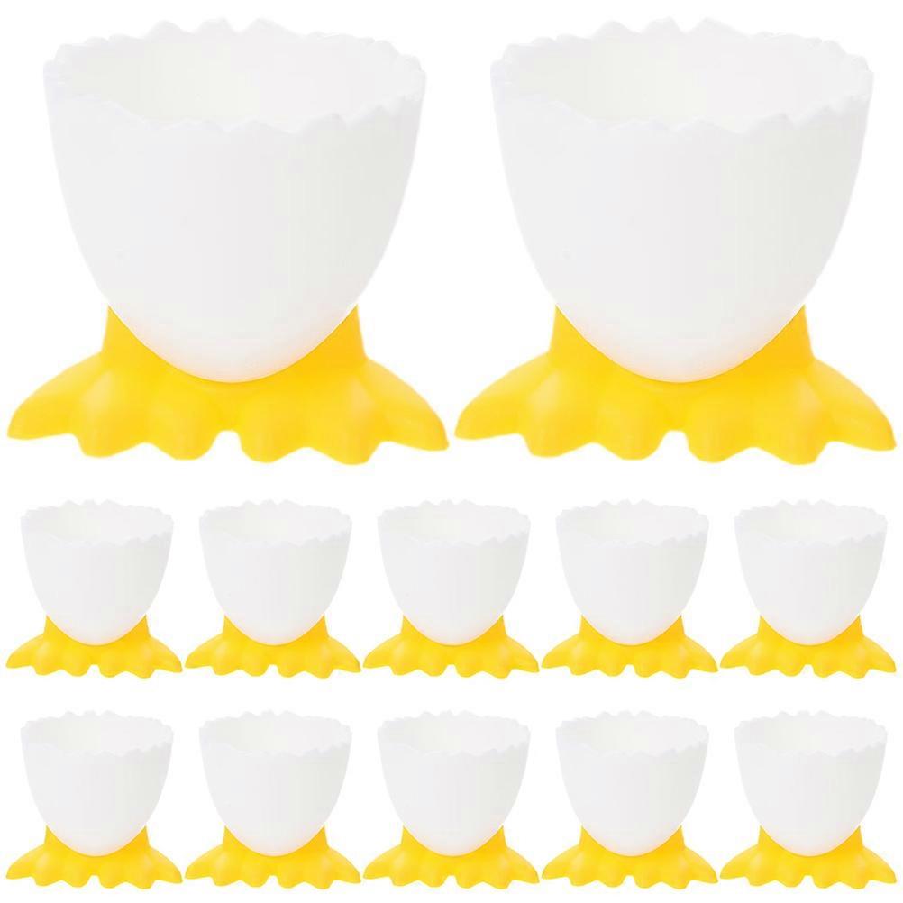 12 pcs Egg Cups Cartoon Egg Holders Soft Boiled Eggs Cups for Breakfast