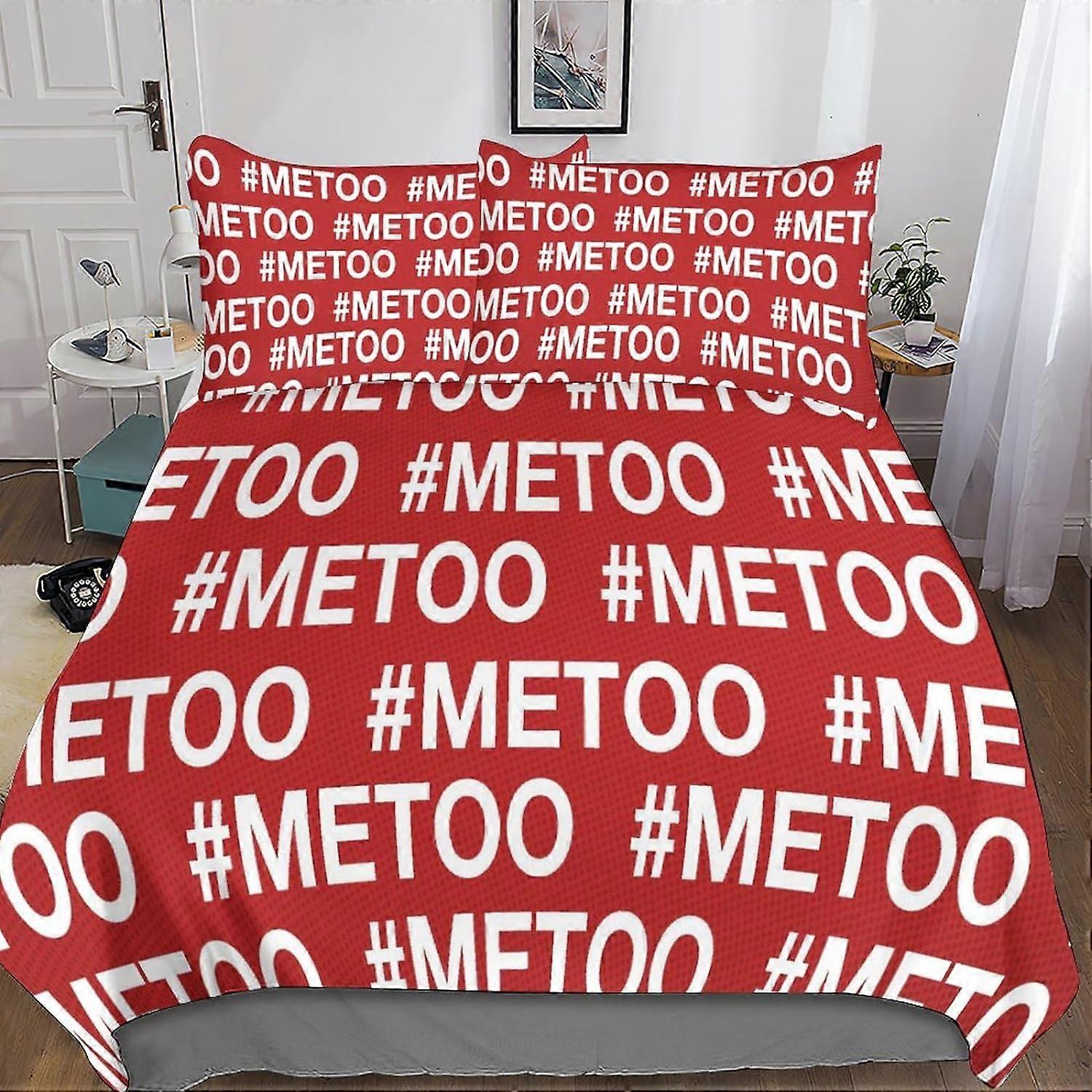 ME Too Ladiespower Påslakan Set 3D-tryckta mikrofibersängkläder med örngott, dragkedja, 3 stycken för tonåringar och vuxna dubbel