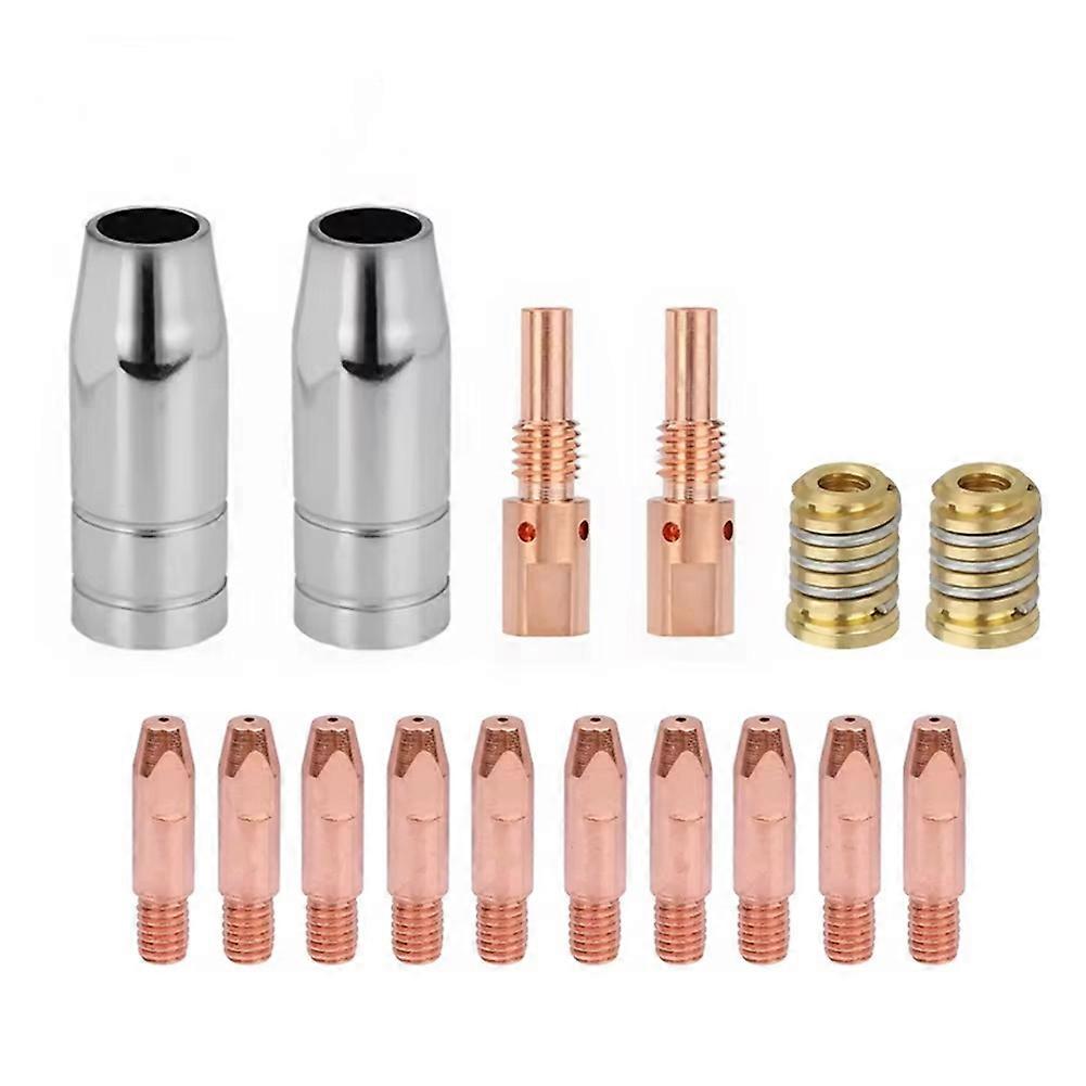 16PCS 25AK Welding Torch Accessories Consumables 0.8mm MIG Torch Gas Nozzle Tip Holder of 25AK MIG/