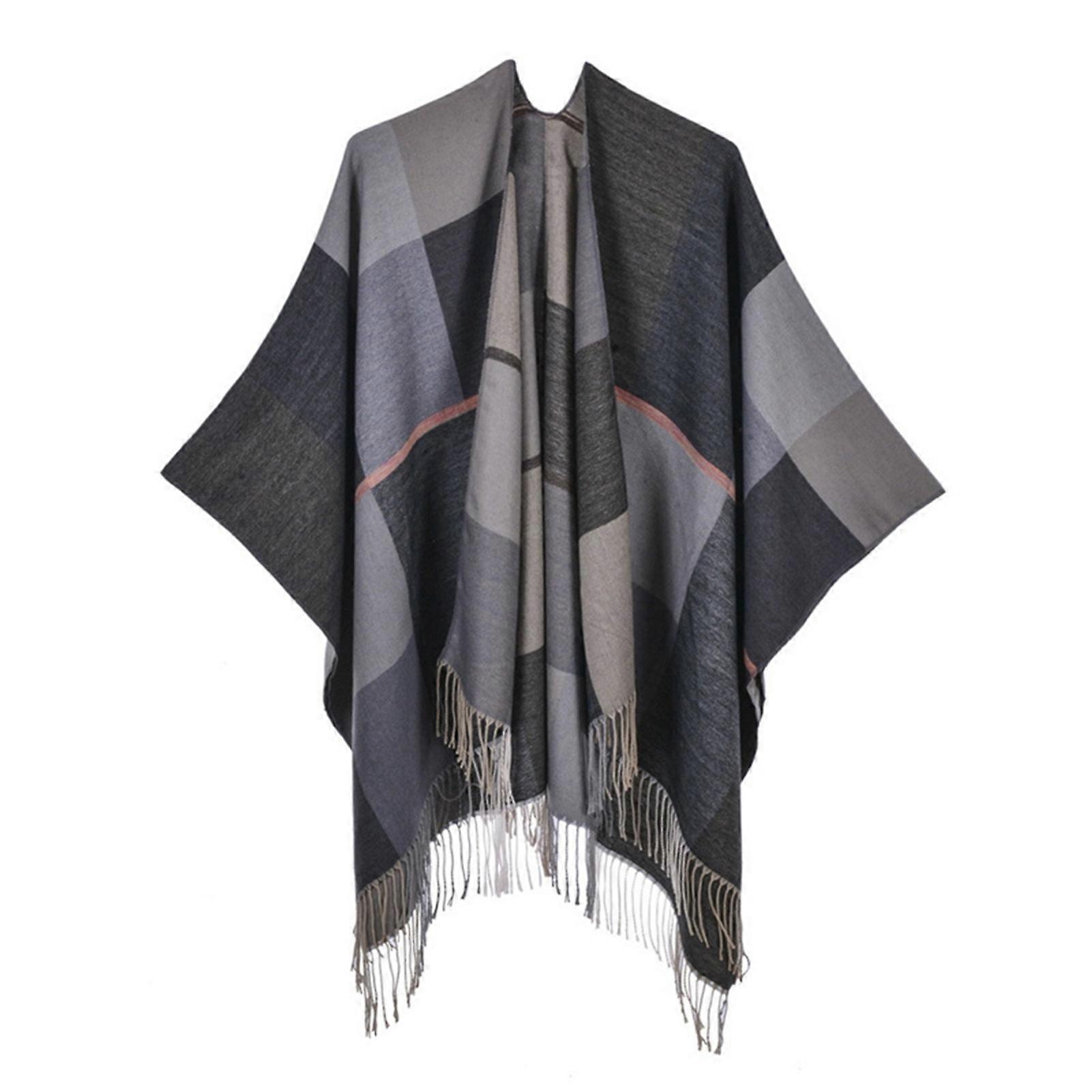 Poncho Capes with Tassel Women's Classic Shawl Wraps Cardigans Loose Open Front Elegant Blanket Shawls