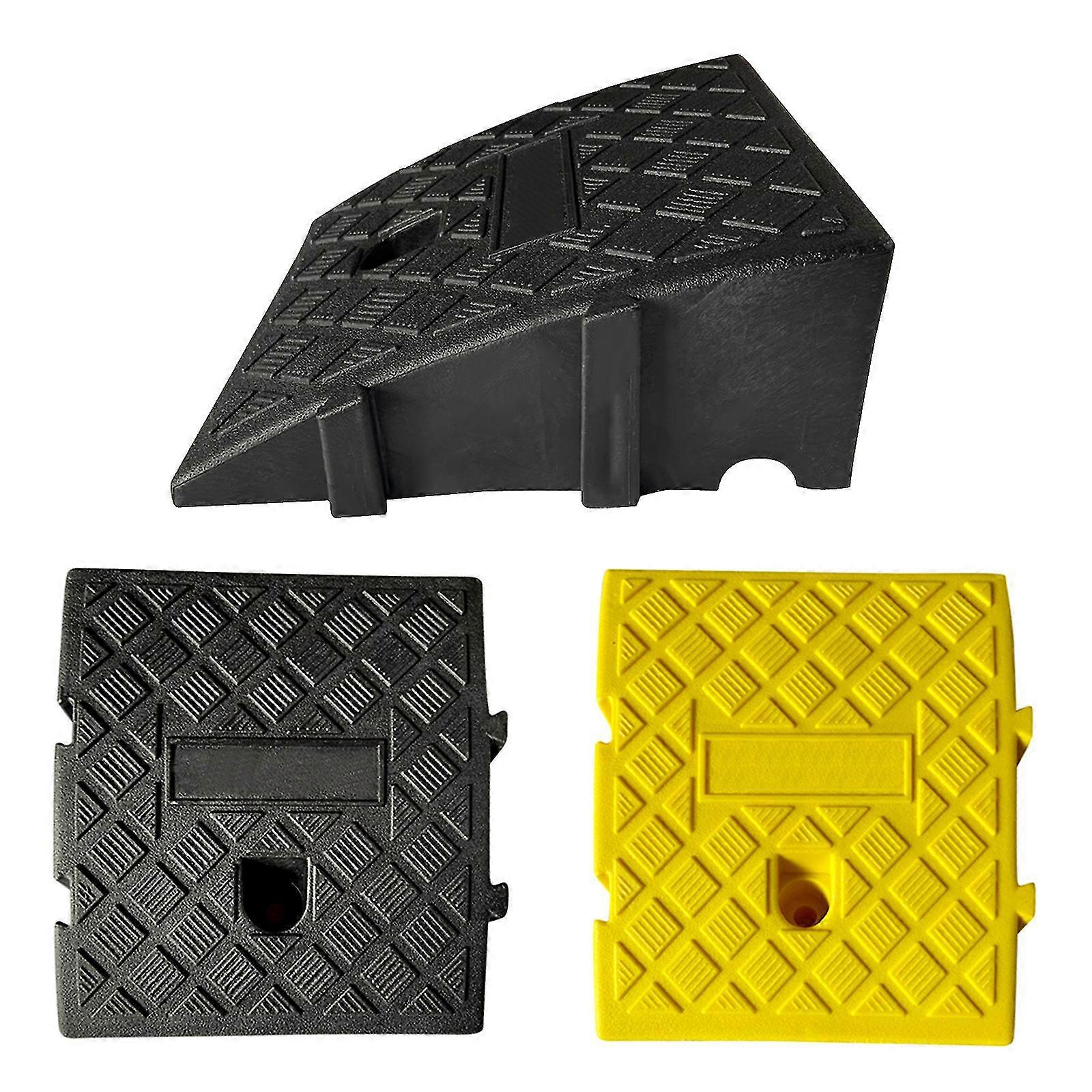 Rampa Carrabile In Gomma 100x15x6 Cm, Robustissima Per Marciapiedi E Cordoli, Antiscivolo Con Fori Per Viti, Ideale Per Auto E Sedie A Rotelle