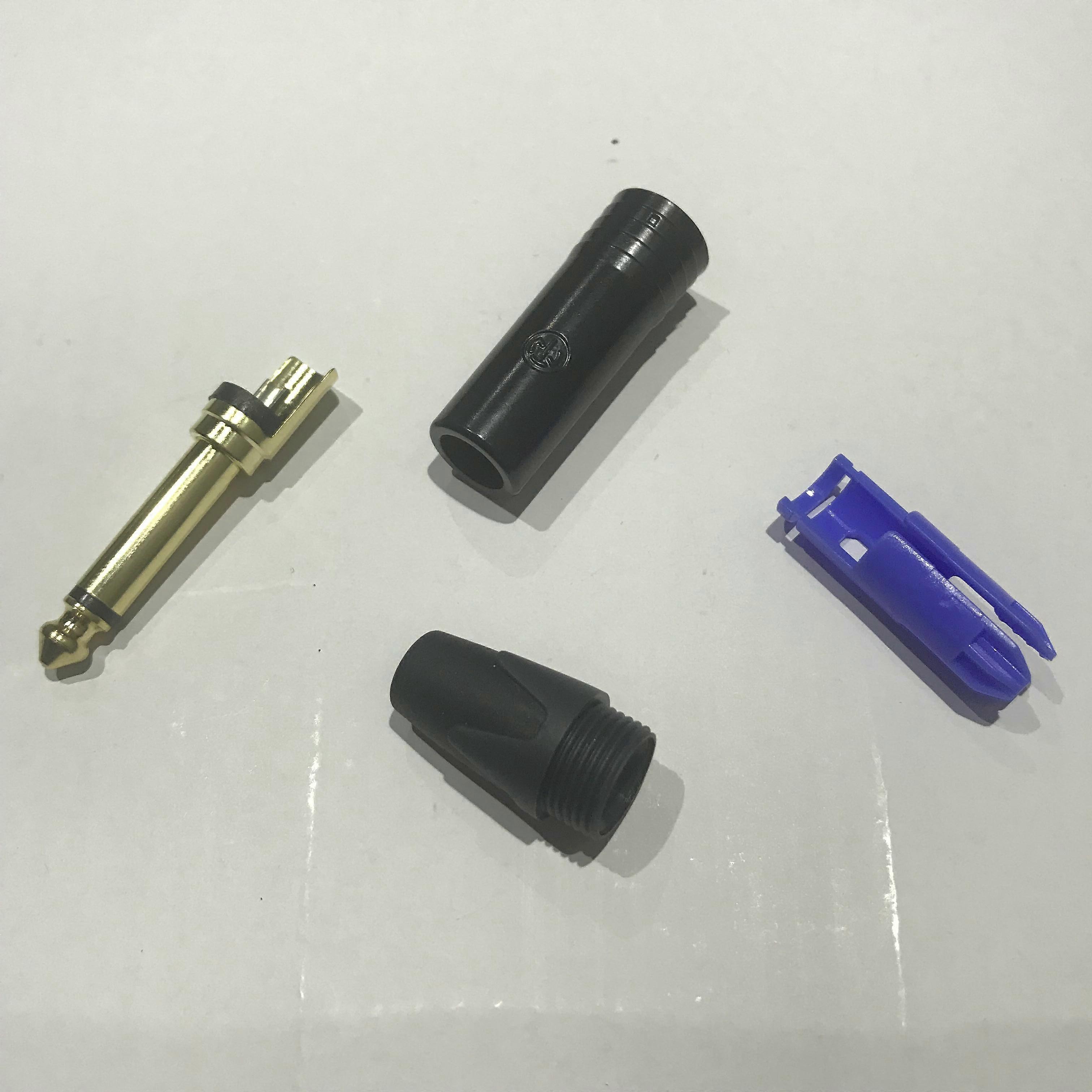 10pcs/LOT ολοκαίνουργιο για Neutrik NP2X NP2X-B επιμεταλλωμένο ρόδιο 3 Πολωνός 6,35 χιλ. 6,5 χιλιοστά 24k Jack Plug για DIY καλώδιο καλής ποιότητας