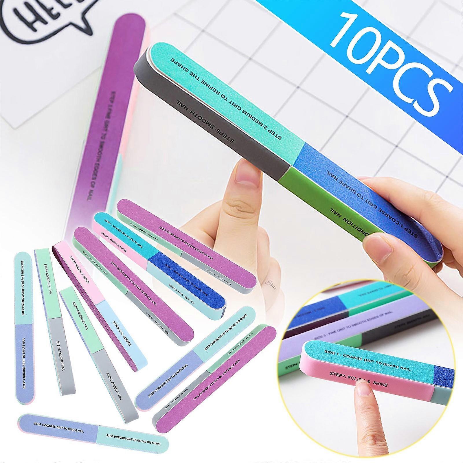Nail Buffer Block Nail Buffer For Natural Nails -On For Nail Care 10 Pc