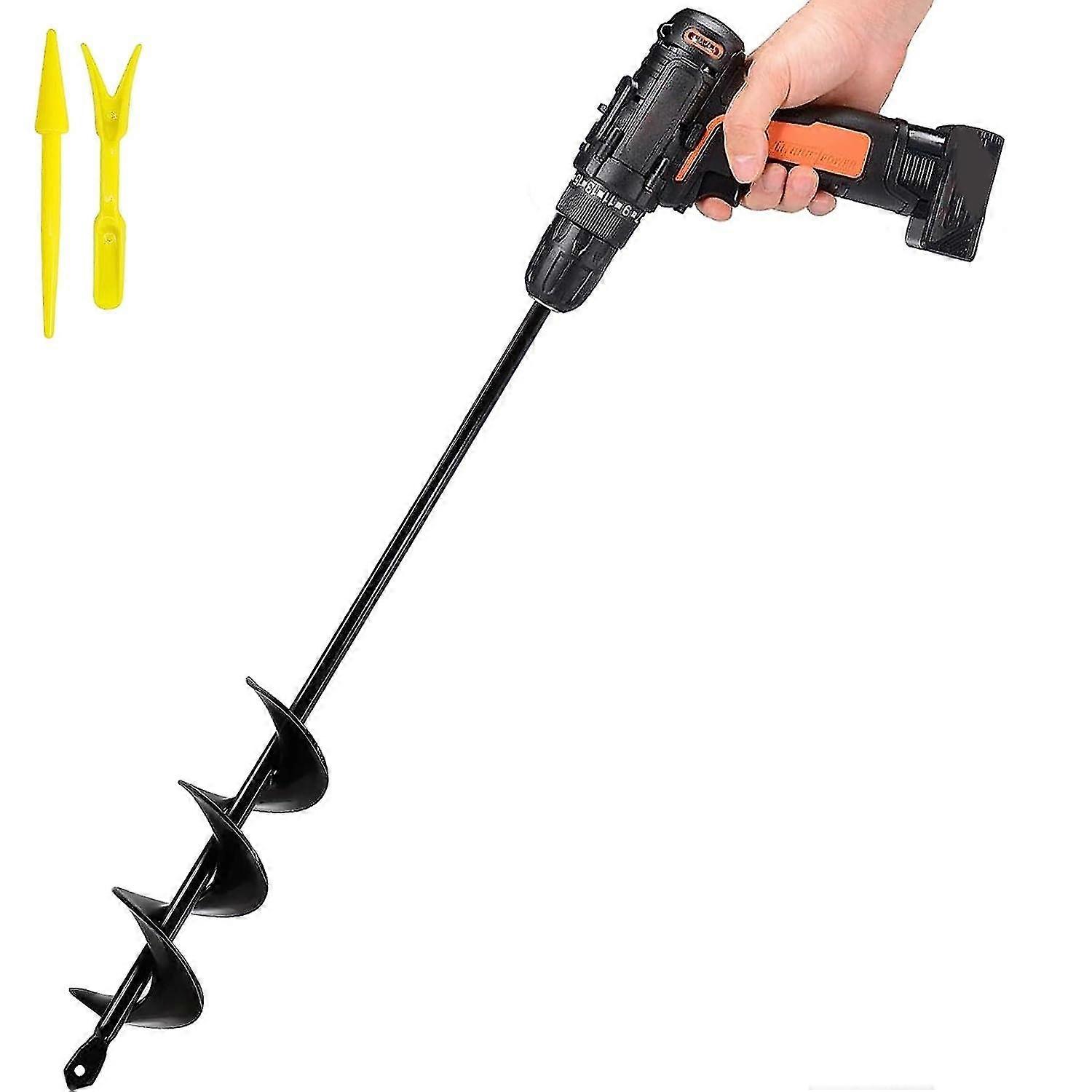 Planting Auger Bit 1.6x16.5 Inch Extended Garden Auger Bit For Planting Bulbs Flowers Planting Auger Bit For 3/8 Inch Hexagonal Auger Drill