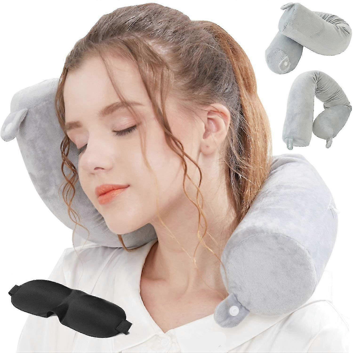Memory Foam Travel Pillow For Neck, Chin, Waist And Leg Support