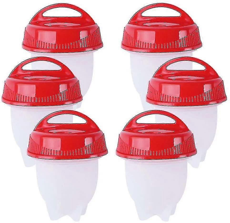 Silicone Non-stick Egg Pan (6 Pieces, White)