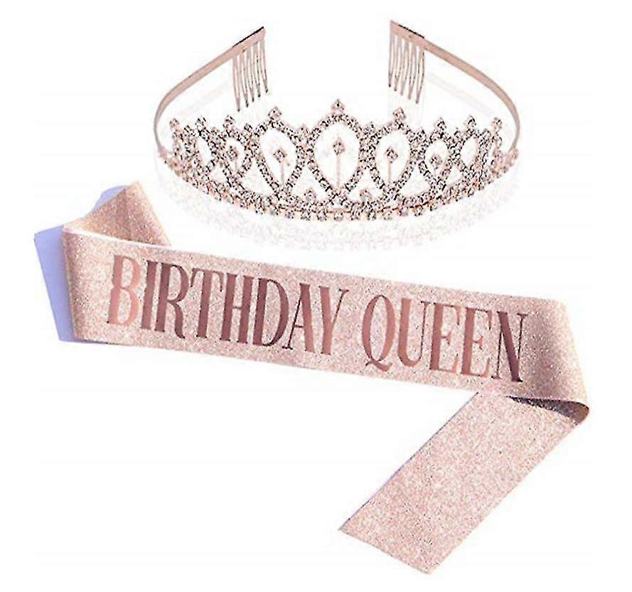 Fødselsdag Dronningebælte og Rhinestone Crown