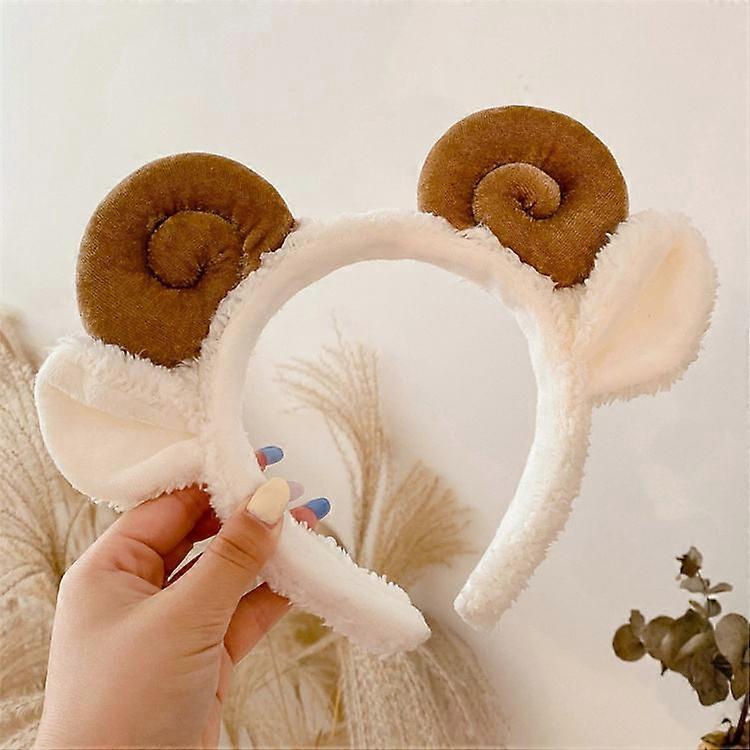 Popular Plush Shofar Sheep Ears Face Wash Headband Trend Cute Headband
