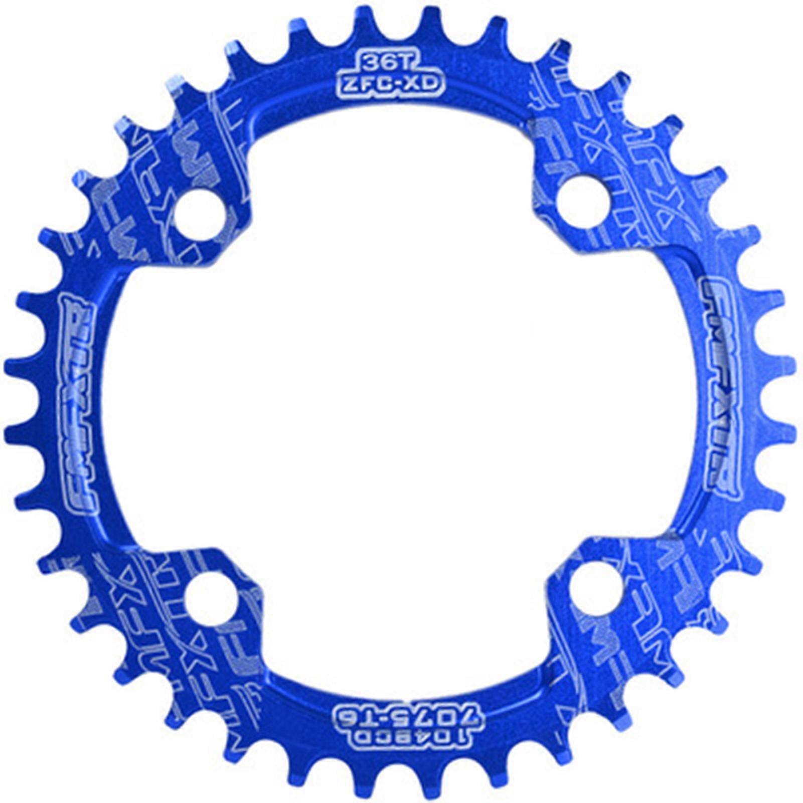 Bicycle Crank 104BCD Round Shape Narrow Wide 32T/34T/36T/38T/40T/42T Chainring Bicycle Chainwheel Circle Single Plate