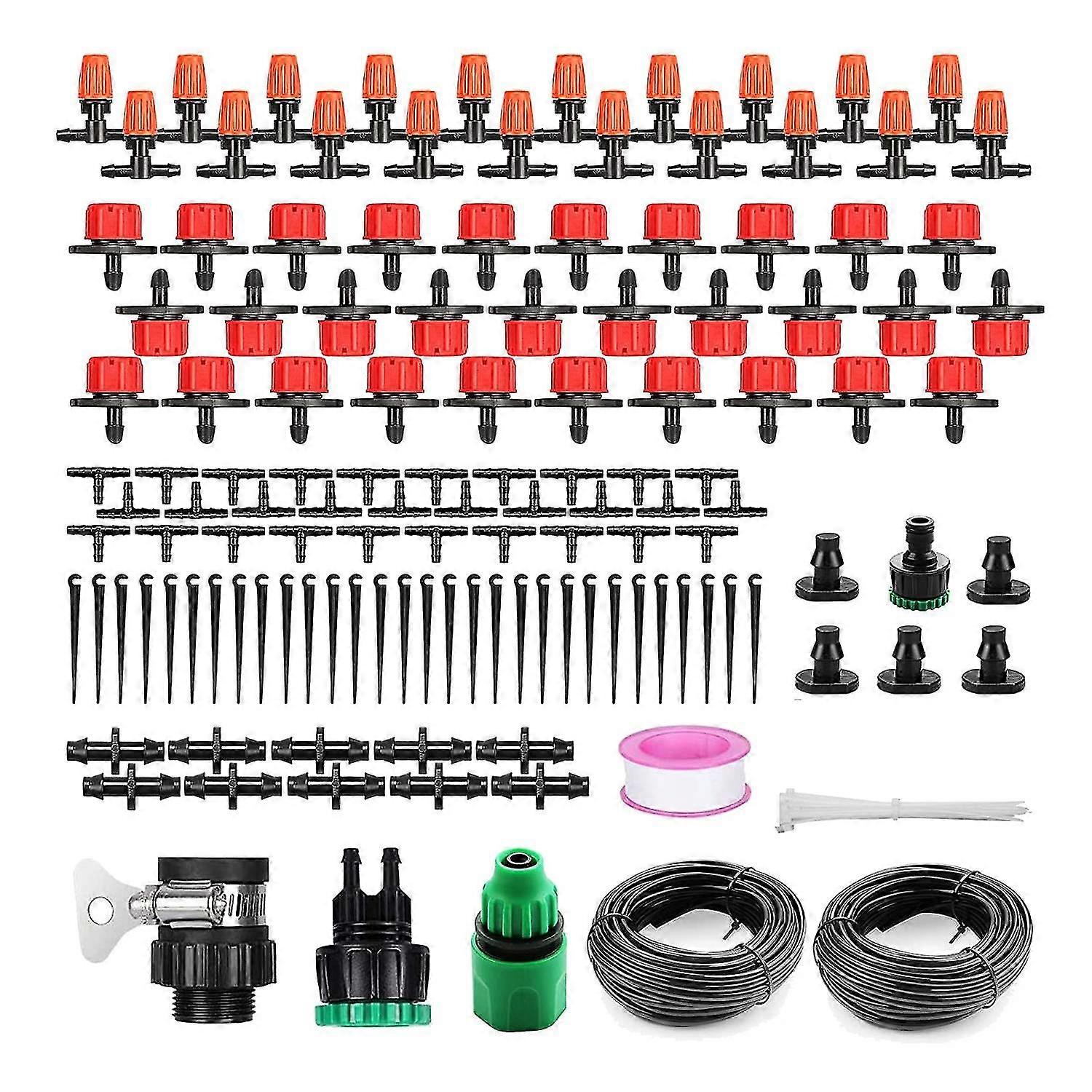 Garden Irrigation System, Mini Drip Irrigation Kit, 30 M Garden Automatic Watering Drip Irrigation