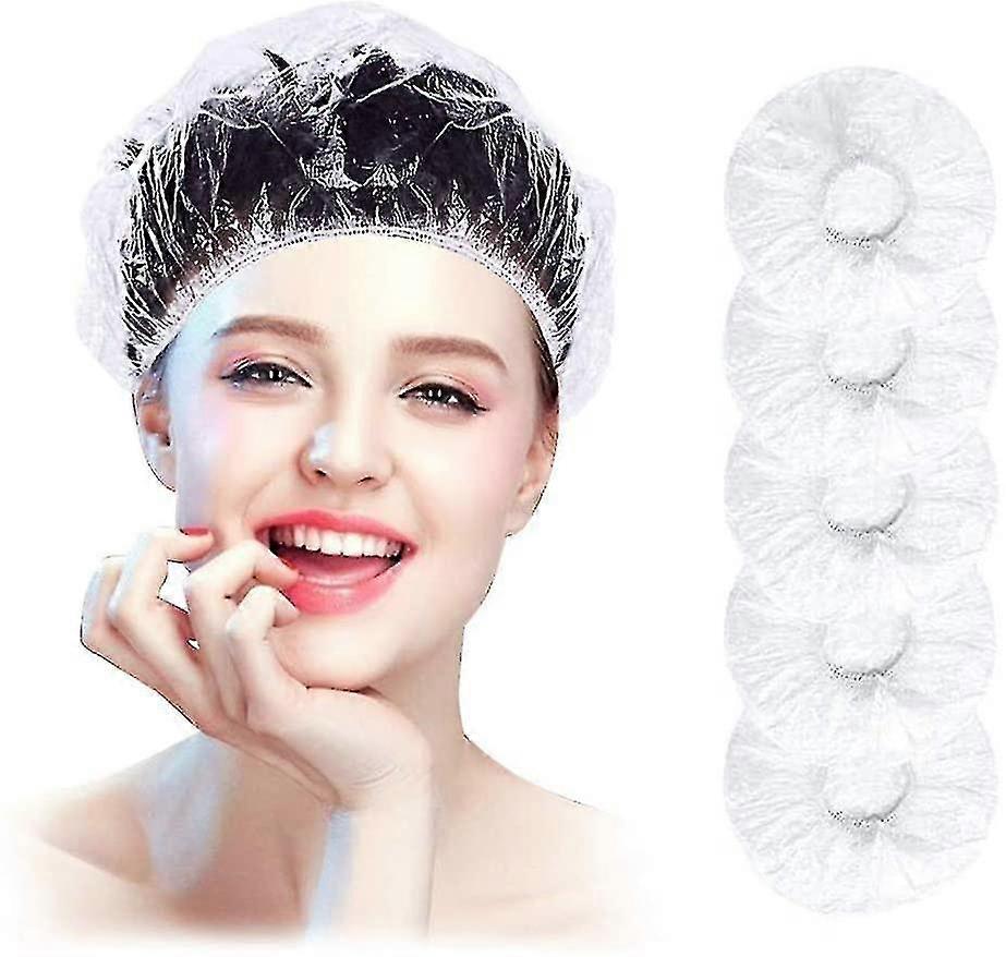 100pcs Elastic Disposable Waterproof Bath Cap