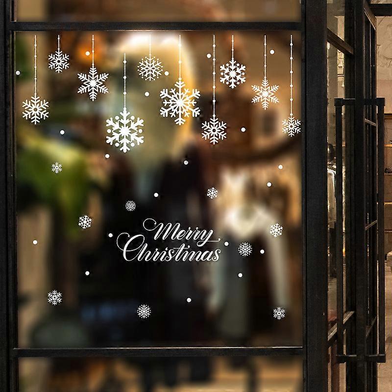 1pc Christmas Snowflake & Slogan Graphic Wall sticker