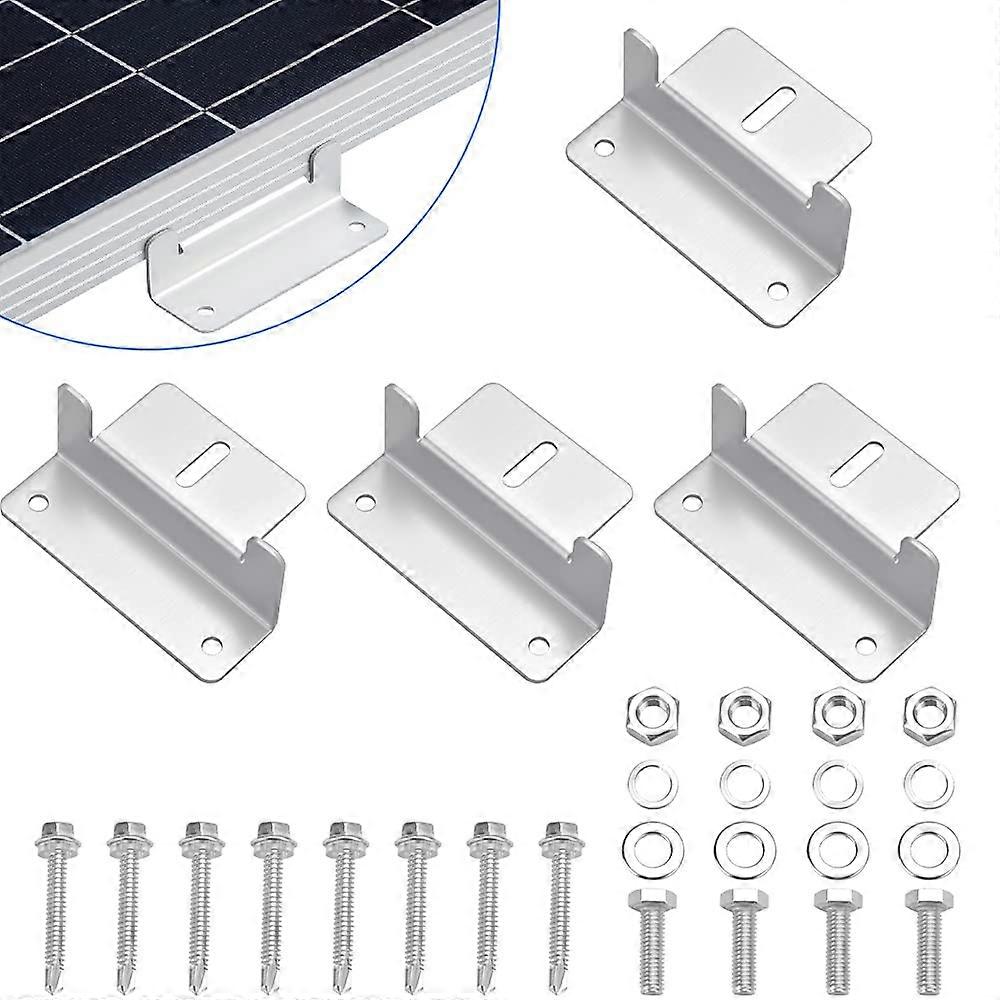 4pcs Solar Panel Mounting Bracket Z with Nuts and Bolts
