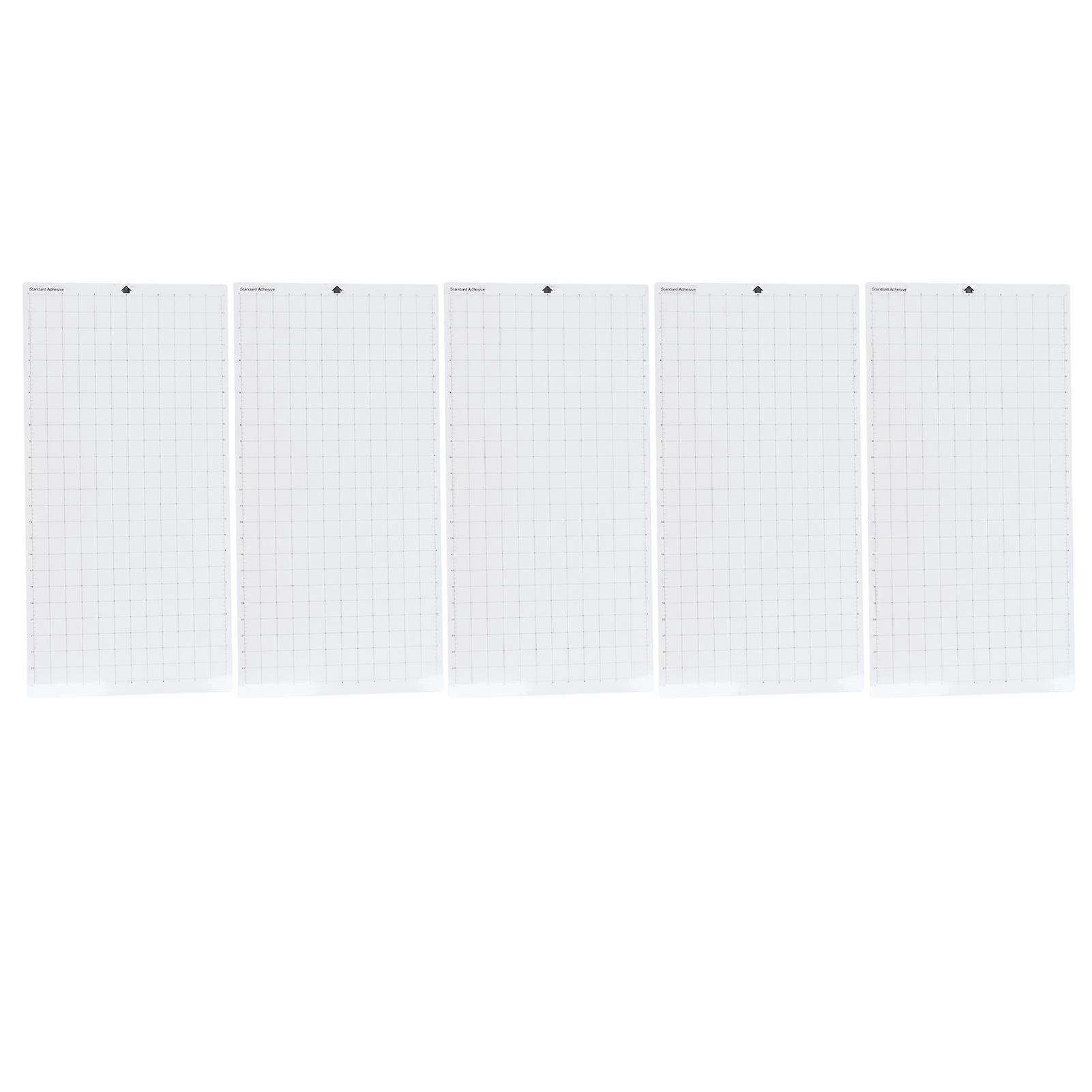 5PCS Cutting Mat PVC Adhesive Anti Slip Transparent High Elasticity Grid Cutting Mat for Construction Paper