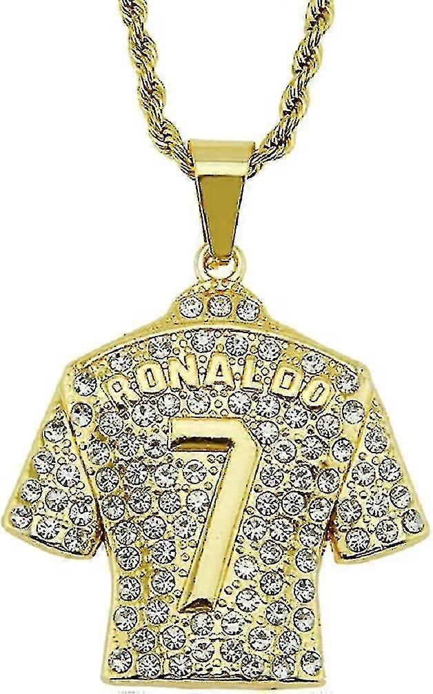 男性用ジャージーネックレス、ヒップホップロナウドNo.7ジャージーネックレス-Snngv