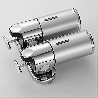 Dispenser Sapone Liquido Da Parete A Doppia Testa – Per Bagno E Cucina, In ABS, Valvola Antigoccia