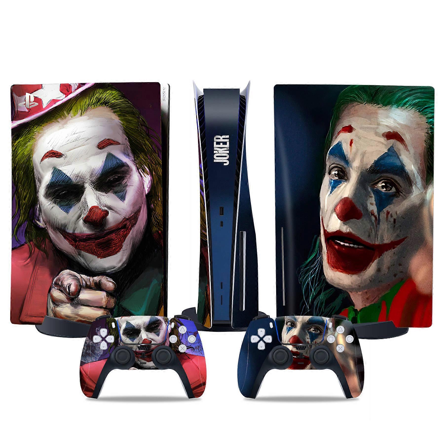 PS5 optical drive version sticker, cool PS5 skin, controller handle,for PS5 console and controller,DC cartoon,Joker8