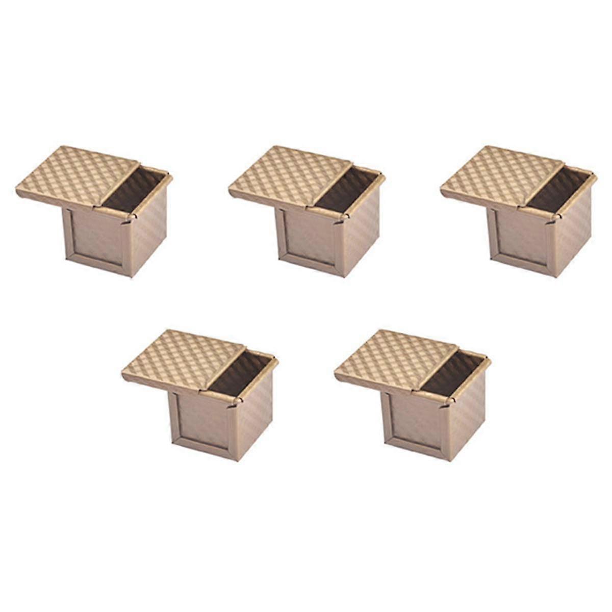 5X Square Loaf Pan with Lid Toast Mold Bread Pan Pullman Loaf Pan with Cover Non-Stick Mini Water C