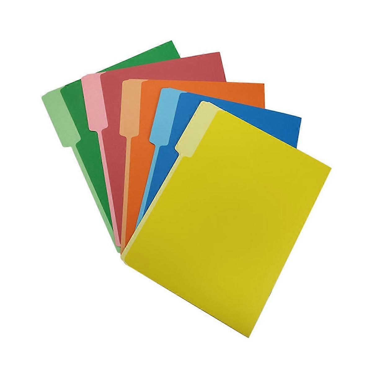 Manila Color Five-Color Single-Page Folder Paper Storage Folder Single-Piece Folder Office Data Cla