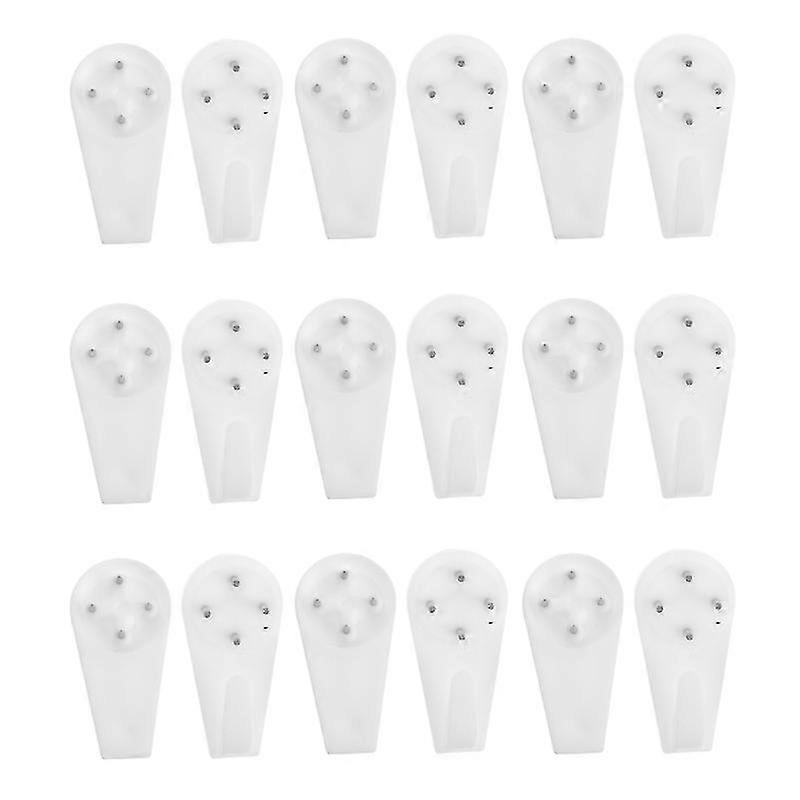 100pcs Wall Hooks Invisible Storage Hooks Photo Frame Picture Hooks (white)
