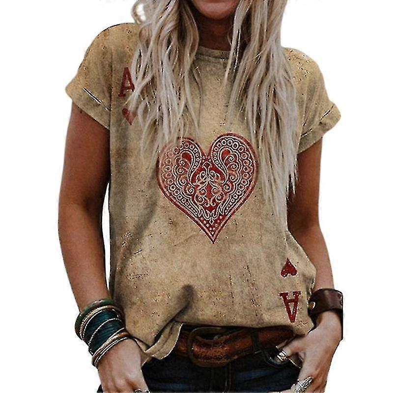 Femmes Col Rond Manches Courtes Décontracté Ample T-shirt Pullover