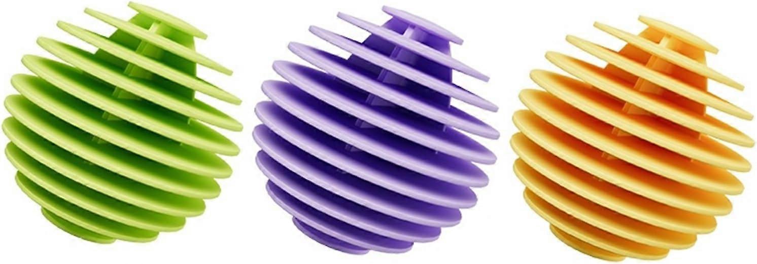 3pcs Green Purple Yellow Dryer Balls Laundry Reusable Anti StaticLaundry Agitator Balls for Washing MachineTangle Free for Washer,Softens Fabrics, Pre