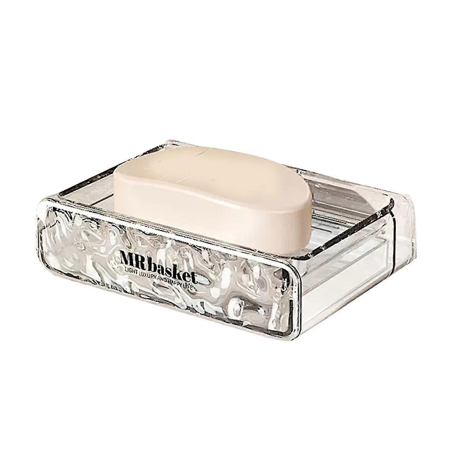 Soap Box Space-Saving Wall-Mounted Shower Soap Organizer Detachable Easy to Clean Soap Holder for