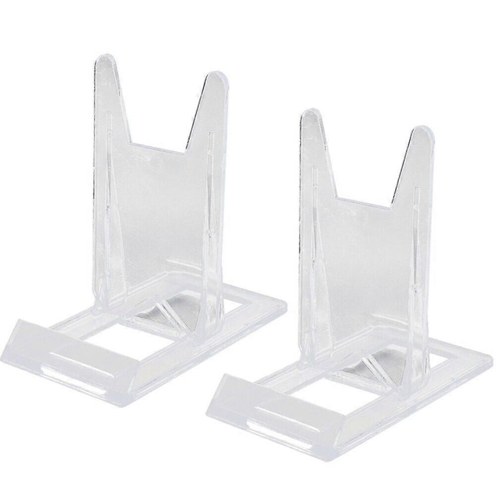 Display Stand 2pcs 6*11.5*11cm Accessories Acrylic Plaque Adjustable Clear