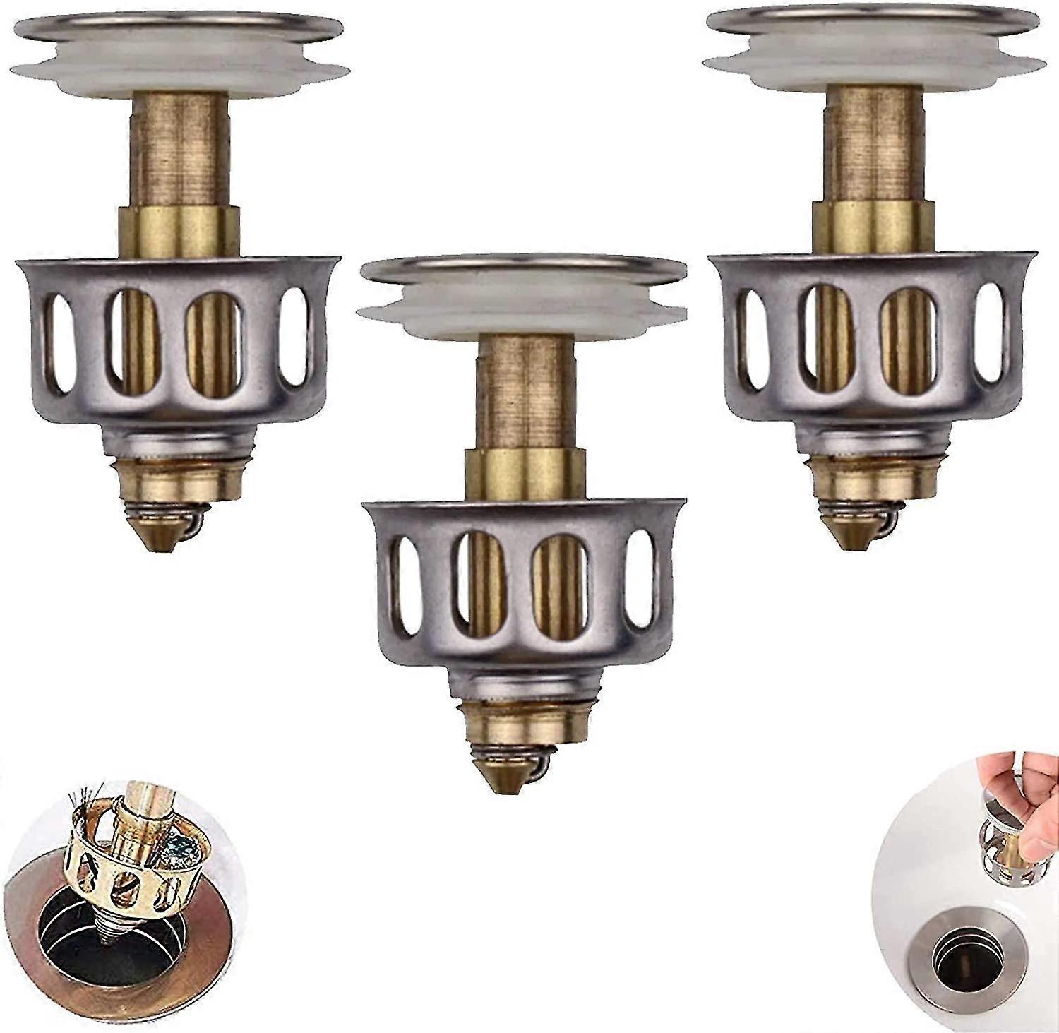 Universal Wash Basin Bounce Drain Filter, Sink Pop Up Pop Up Bathroom Sink