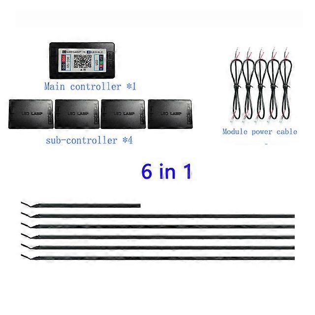 18 in 1 Auto Ambiente Lichter 64 RGB Farbe Wireless Gradient Musik Acryl Lichtleiter Faseroptik Universal Dekoration Atmosphäre