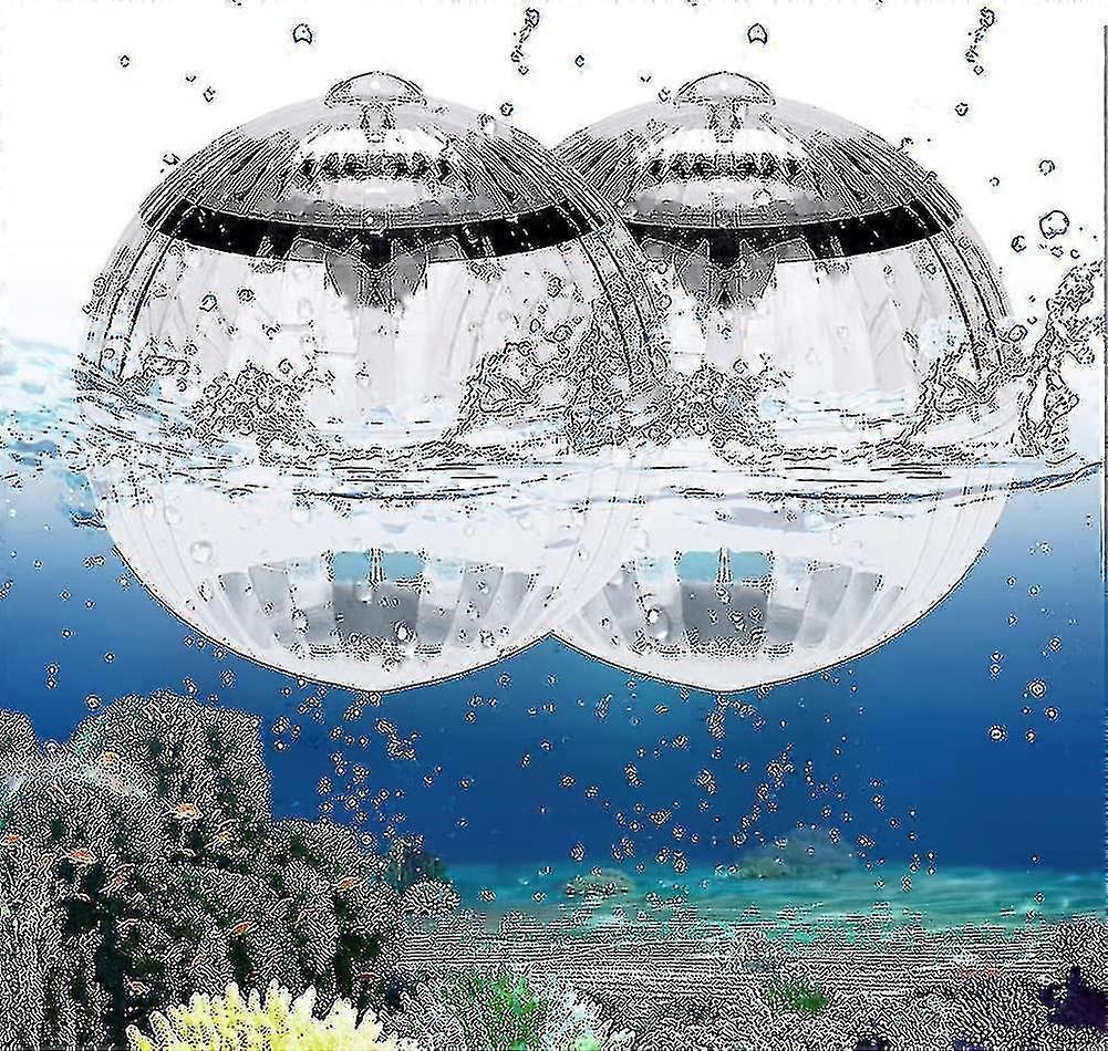 Solar Pool Light, 2 Pcs Floating Pool Light, 7 Led Color Changing Waterproof Solar Ball Light - Fun and Decorative Pool Lighting