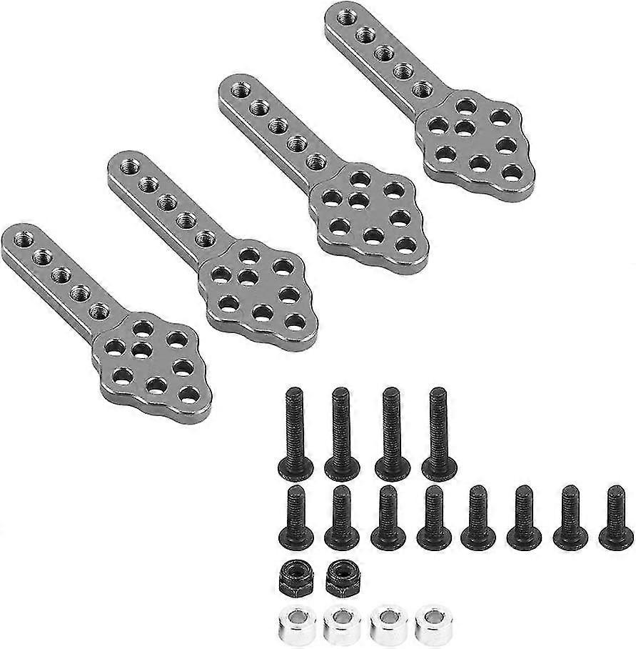 4pcs/set Rc Car Shock Absorber Mounting Plate Adjustable Height For 1/10 Crawler(titanium)