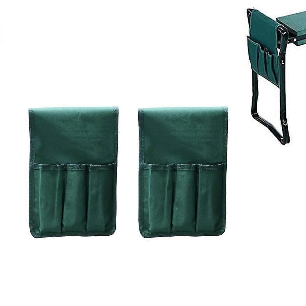2 Pcs Gardening Workseats Tool Side Bag Pockets Pouch For Garden Bench Garden Kneeler Stools Gardeni