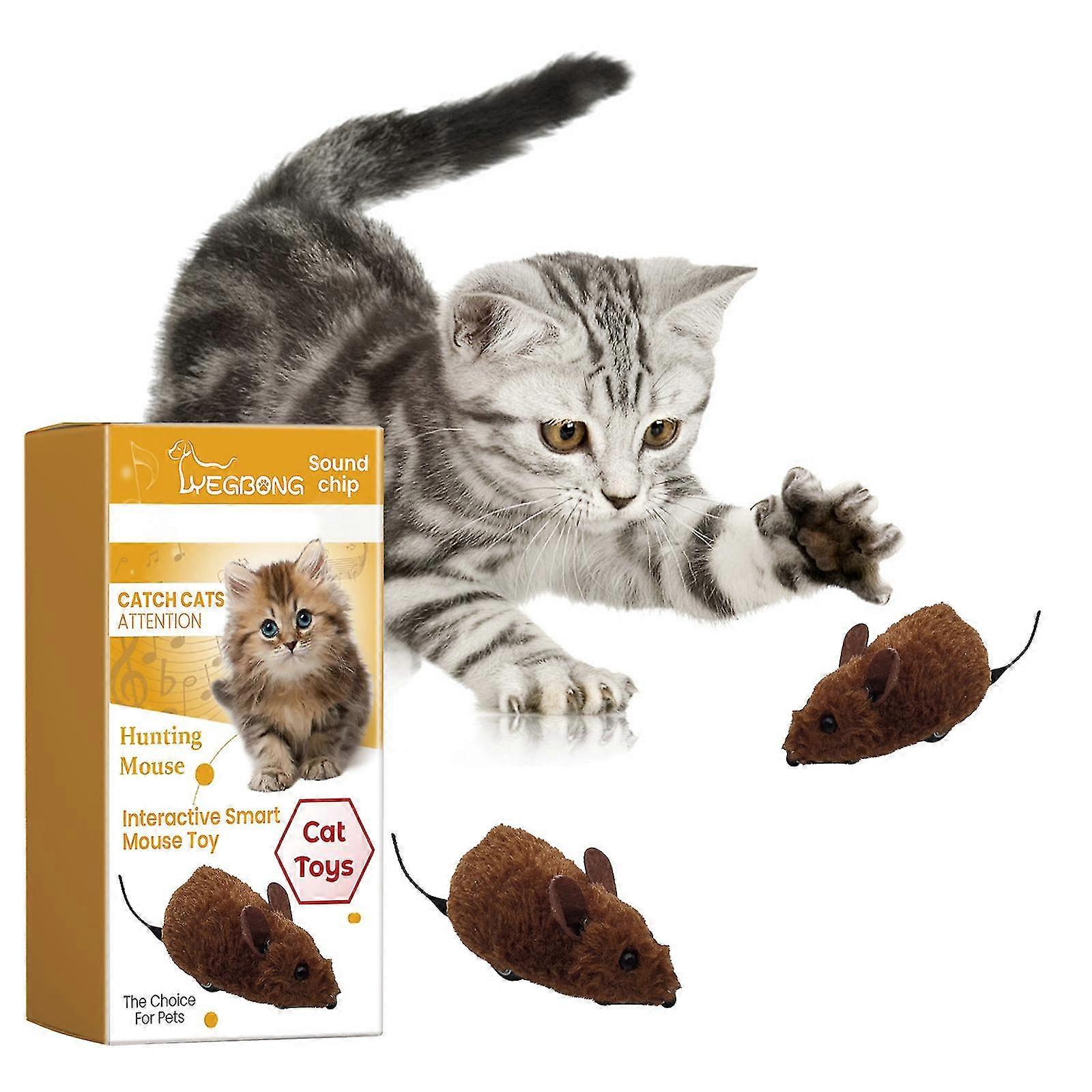Squeak Mouse Hunter Cat Toy, Interactive Cat Toy Mouse Cat Toy, Perfect Toys for Indoor Cats, Fake Mouse Cat Toy
