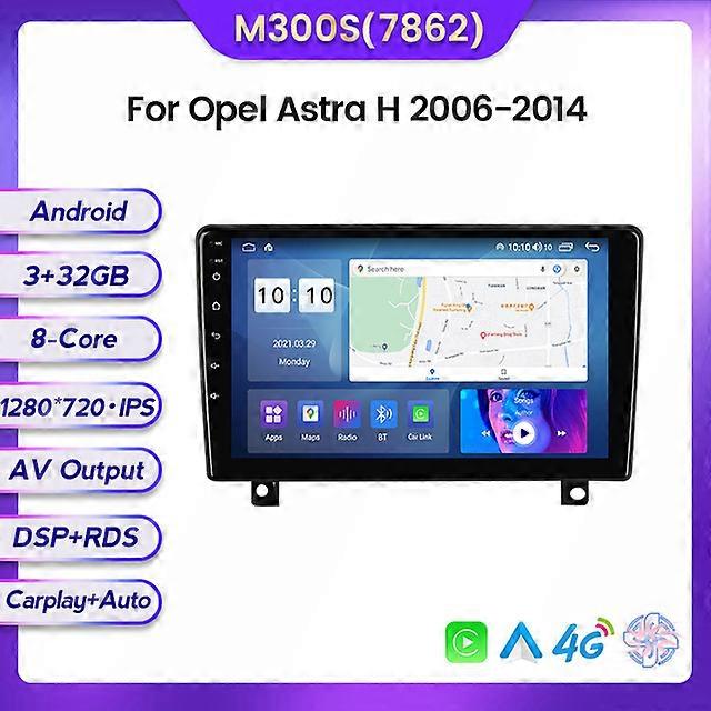 Car Radio Android 11 Multimedia Video Player for Opel Astra H 2006-2014 Auto Stereo GPS Navigation DSP IPS 8G+128G No 2din DVD