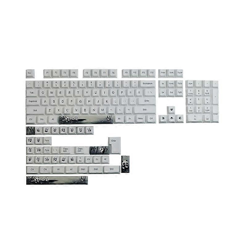 142 Pcs Keycaps GMK Panda Dye Subb Keycap DIY for Cherry MX Mechanical Keyboard