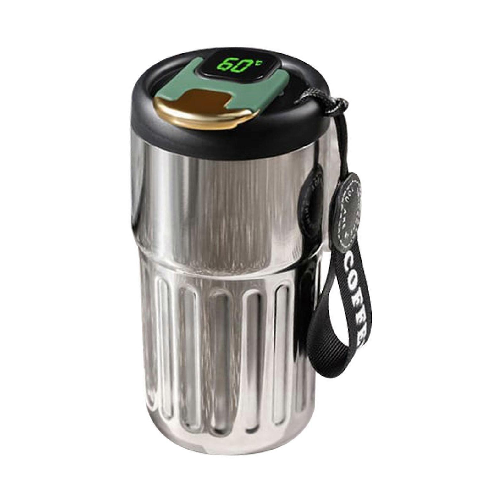 Coffee Thermo with Temperature Display, 450ml Keep Warm and Cold for 18 Hours Travel for Men and Women