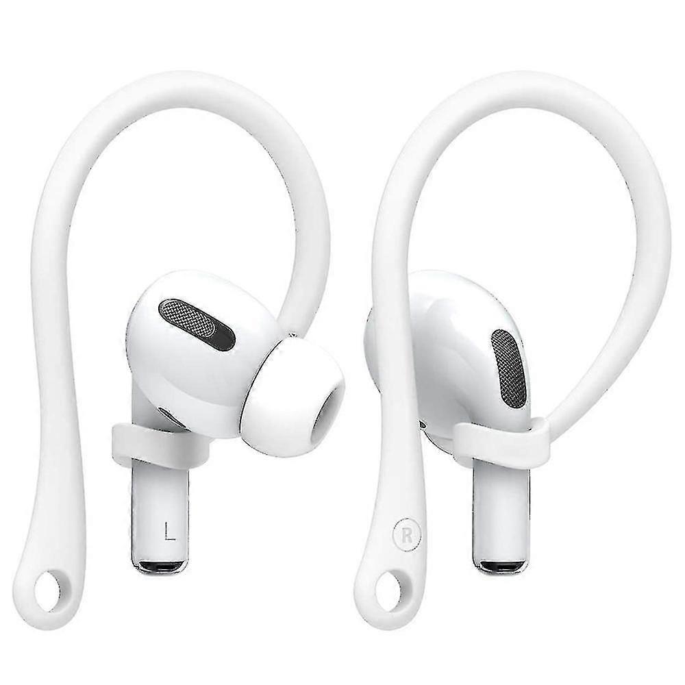 2 Pair Ear Hooks Designed For Apple Airpods, Designed For Airpods Pro white