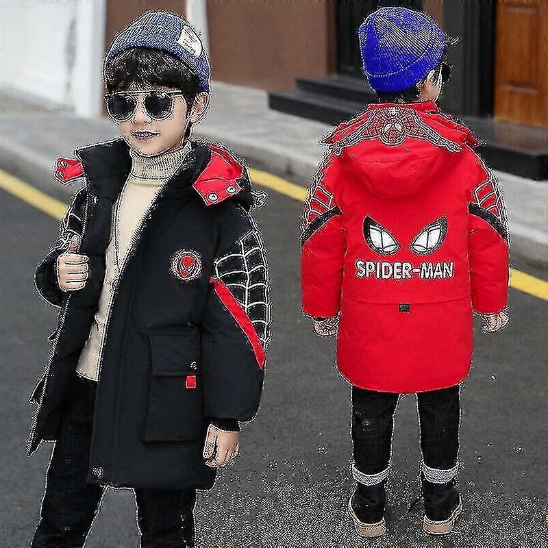 Kids Boys Superhero Jacket Spiderman American Captain Batman Zip Funny Hooded Mask Coat Outerwear