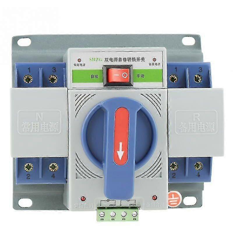 1pc 220v 63a 2p Mini Dual Power T Commutateur de transfert automatique