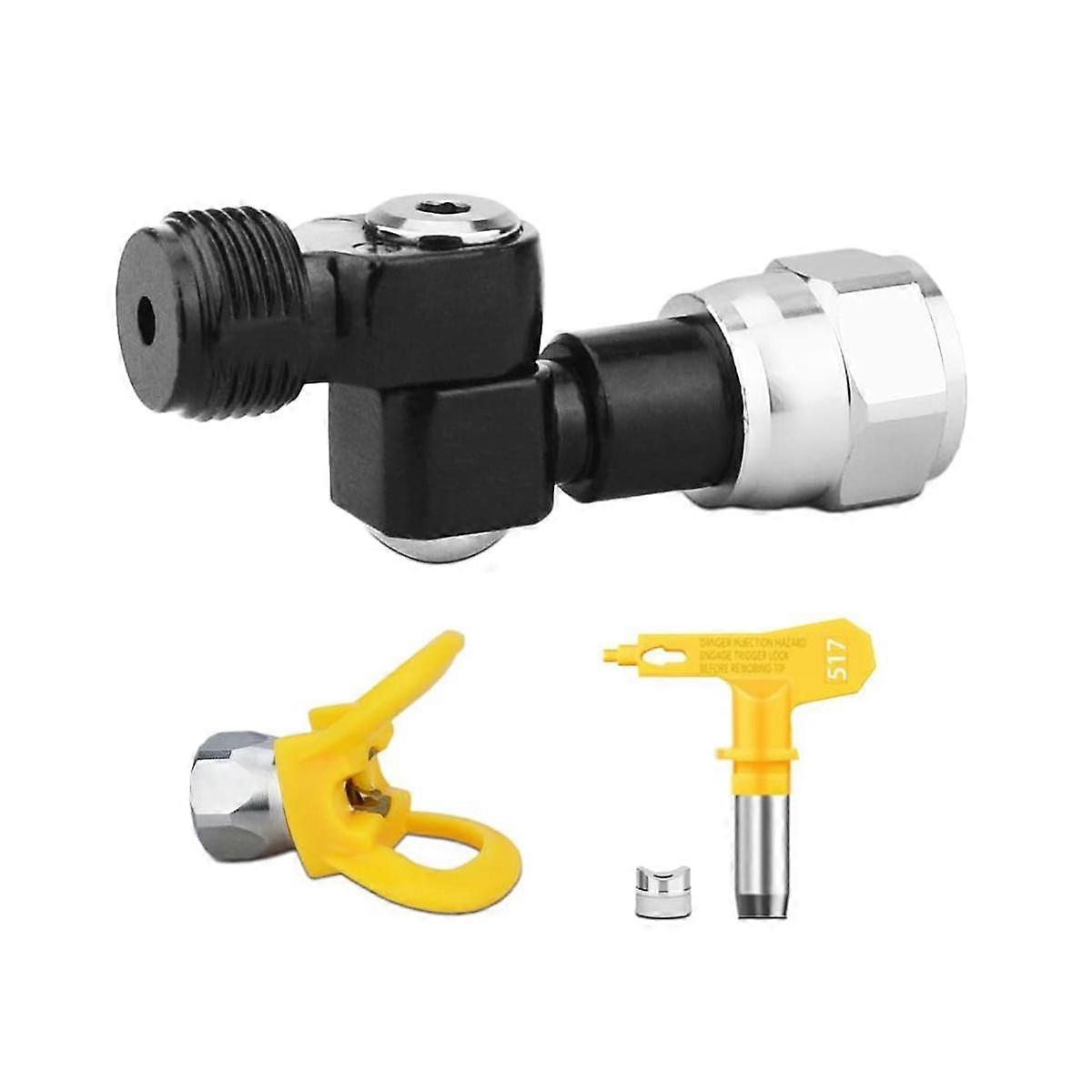 Airless Spray Universal Swivel Angle 7/8In F-7/8In M Swivel+517 Nozzle and Nozzle Protector Seat,Pa