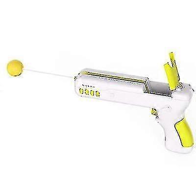 Cat Toy Rebound Feather Gun-color:yellow